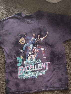 Bill & Ted's Excellent Adventure Graphic Tee - Purple Tie-Dye